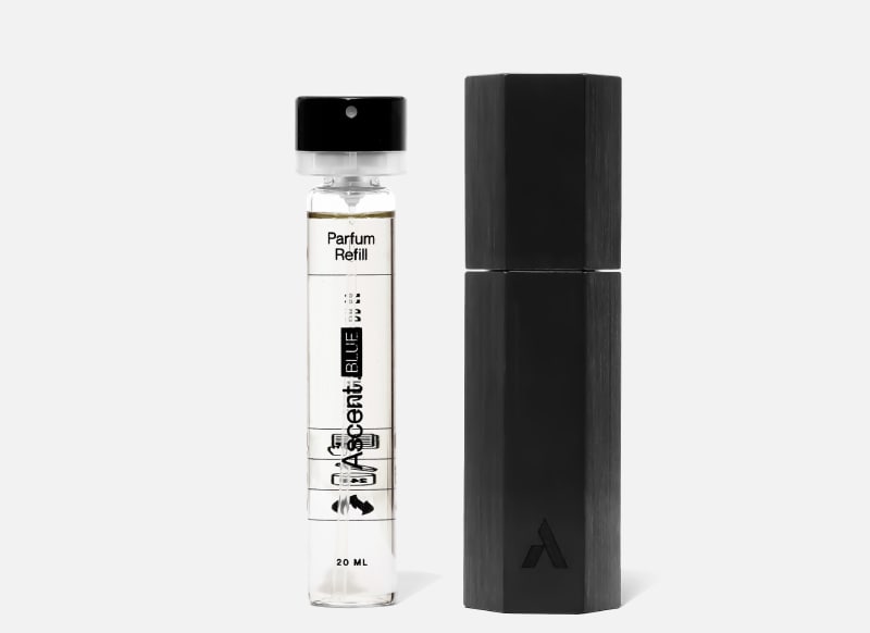 Ascent-parfum met rechts de case Ascent-parfum met rechts de case Foto: Ascent