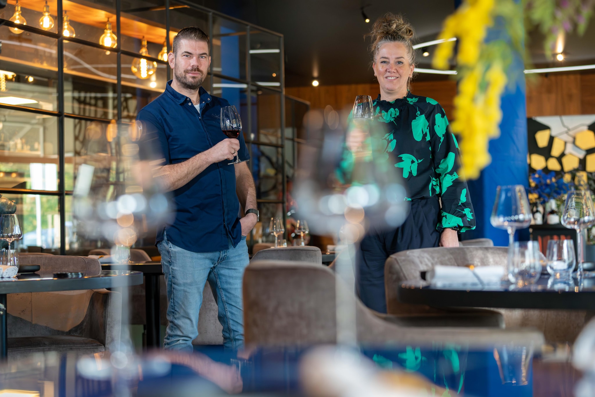 Terry Priem en Esther van Otterloo in Restaurant Ster aan de Honingerdijk in Rotterdam Terry Priem en Esther van Otterloo van Restaurant Ster in Rotterdam. Foto: Vincent van Dordrecht