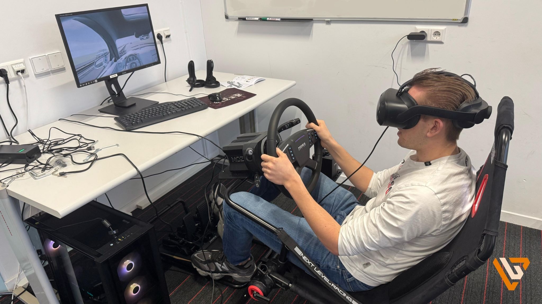 De testfase van Virtual Lane. Foto: Eigen foto. Eigen foto. De testfase van Virtual Lane.