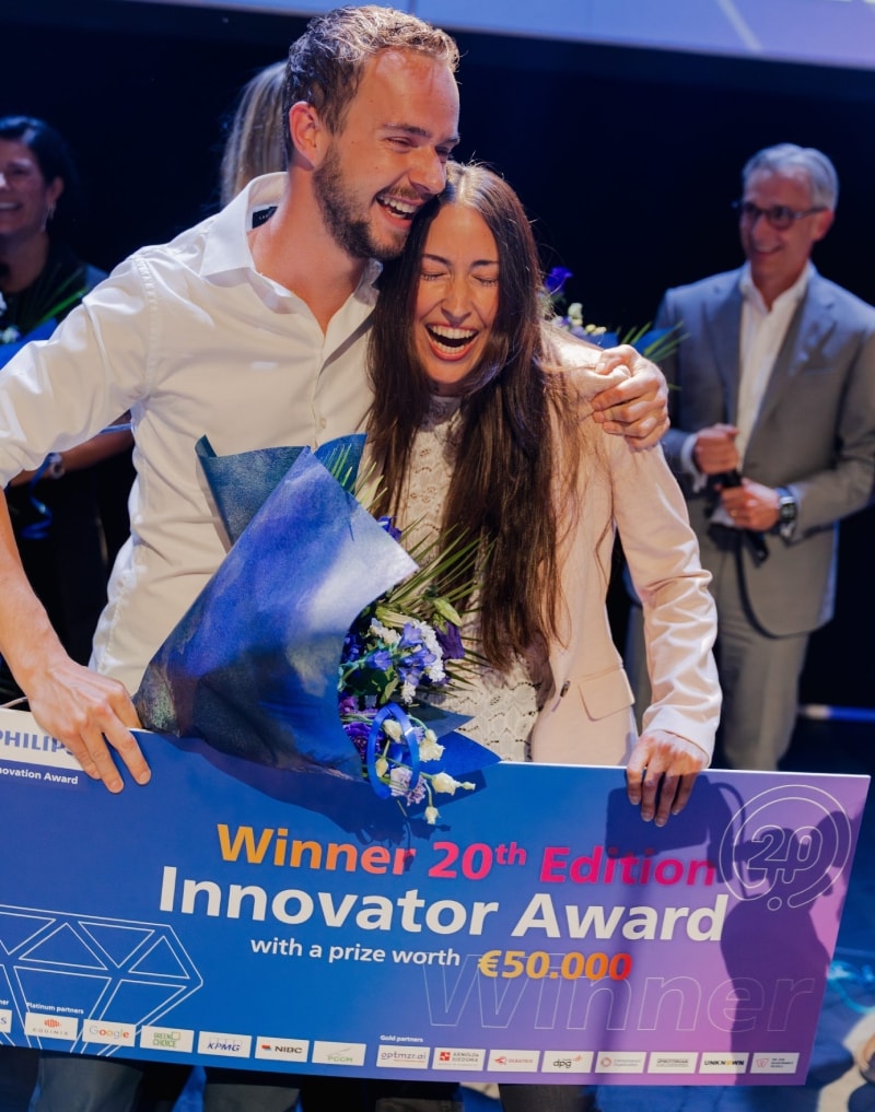 Winnaars Phia award Sebas en Irati Foto: PHIA