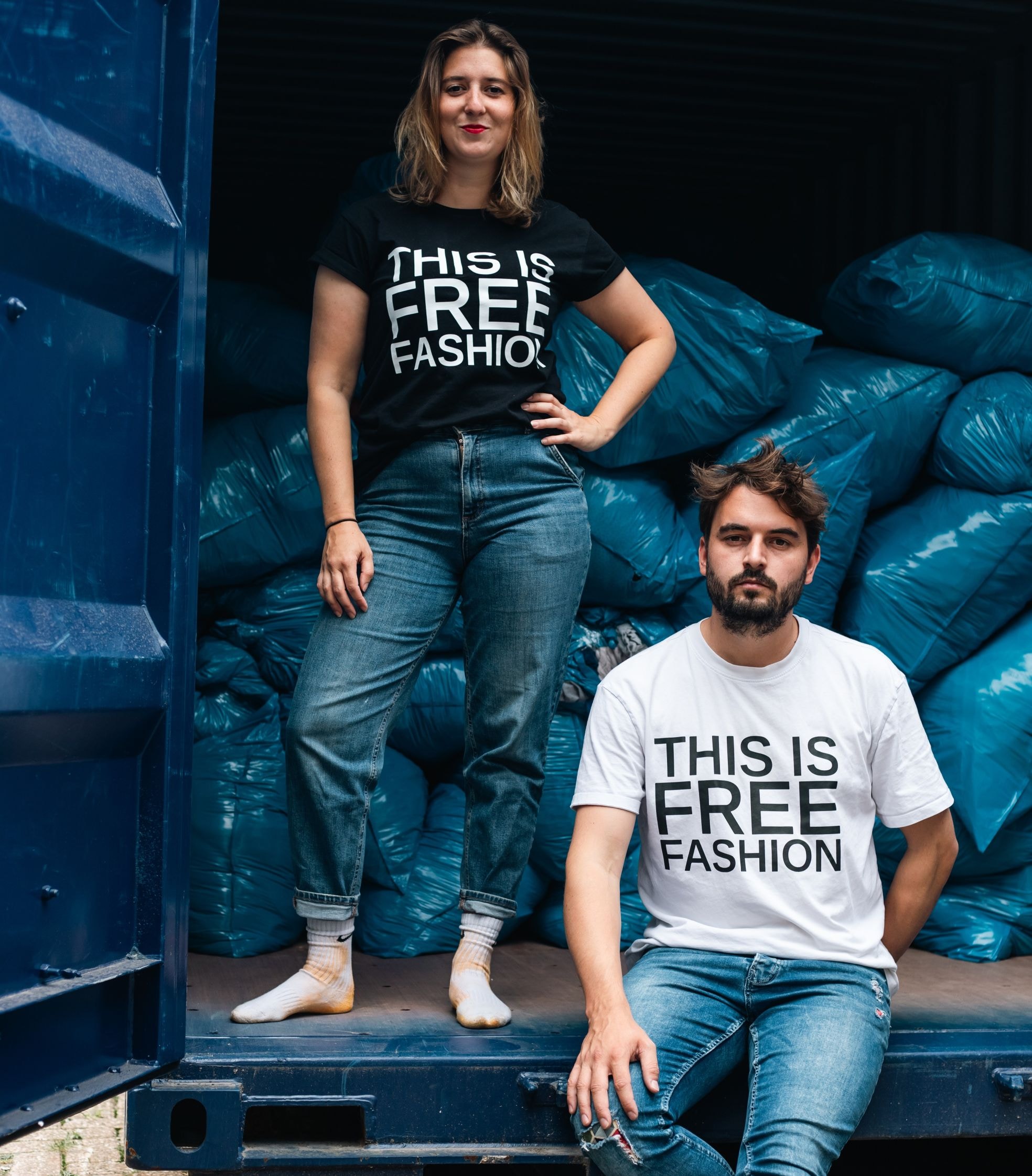 FREE FASHION-oprichters Dieuwertje en Lot. FREE FASHION-oprichters Dieuwertje en Lot. Eigen foto