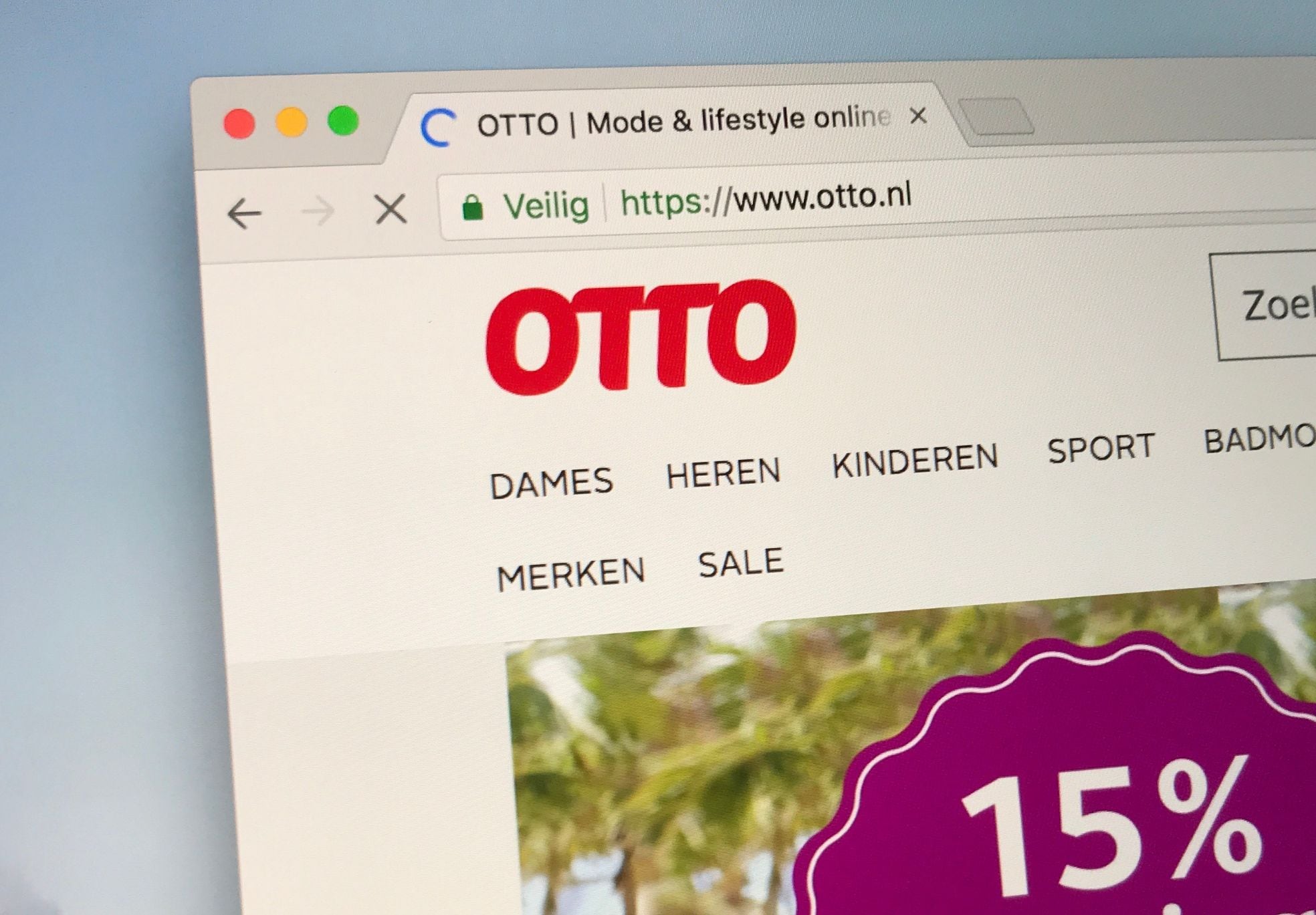 De webshop van Otto. De webshop van Otto. Beeld: Shutterstock