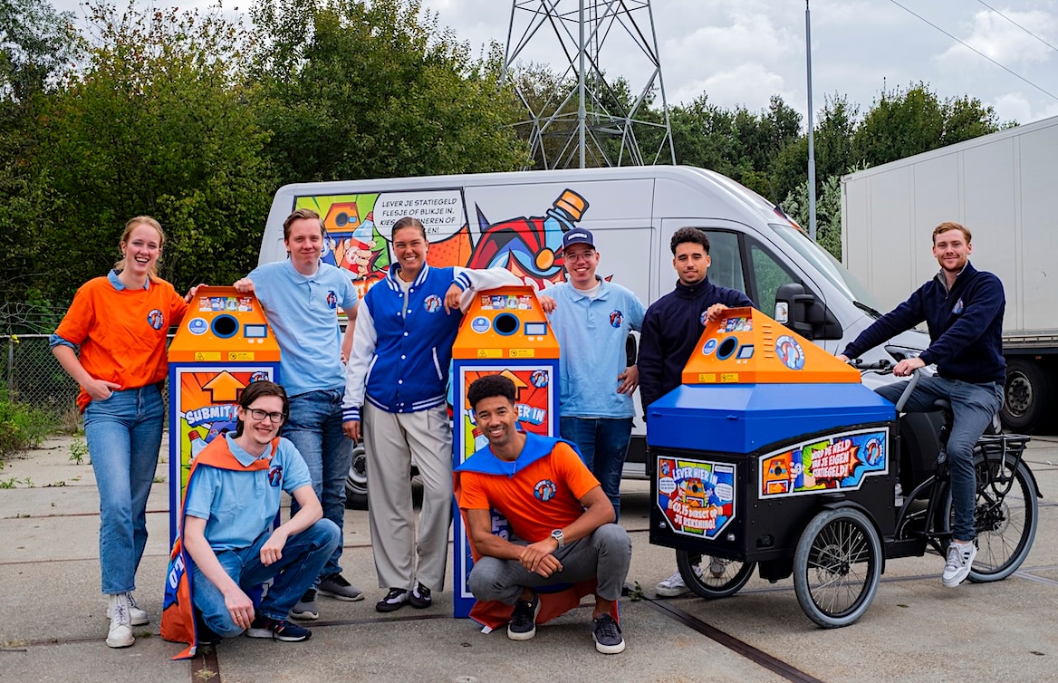 Deel van team Statieheld. Deel van team Statieheld. Startup mikt op 5 miljoen omzet en landelijke dekking met slimme recyclingautomaten. Foto: eigen beeld