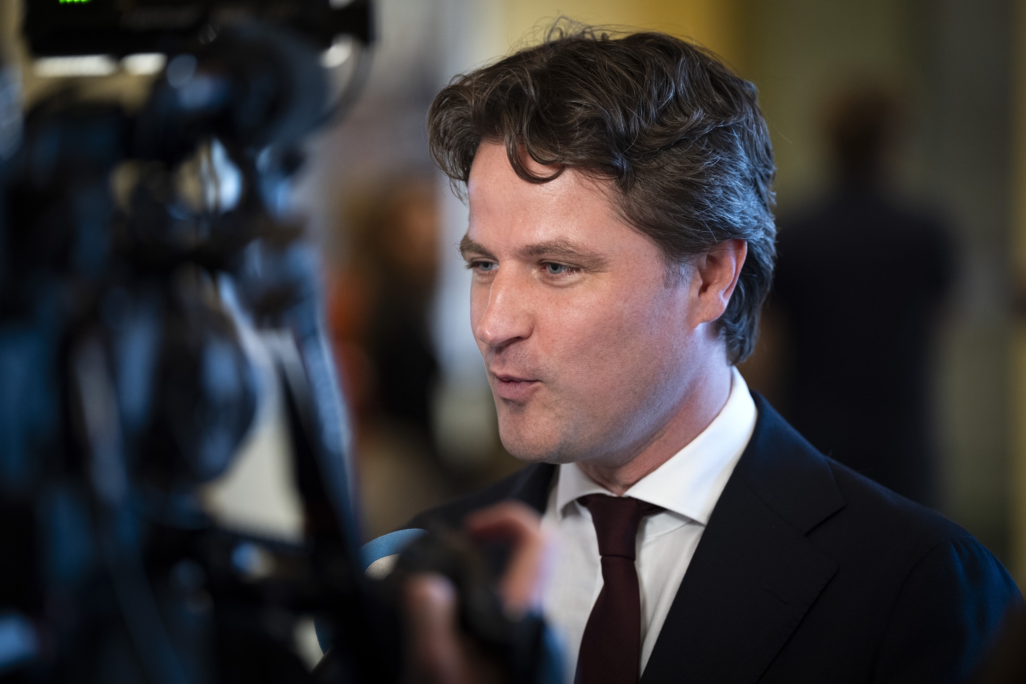 Henri Bontenbal (CDA) staat de pers te woord voor het wekelijkse vragenuur in de Tweede Kamer. Foto: ANP Henri Bontenbal (CDA) staat de pers te woord voor het wekelijkse vragenuur in de Tweede Kamer. Foto: ANP