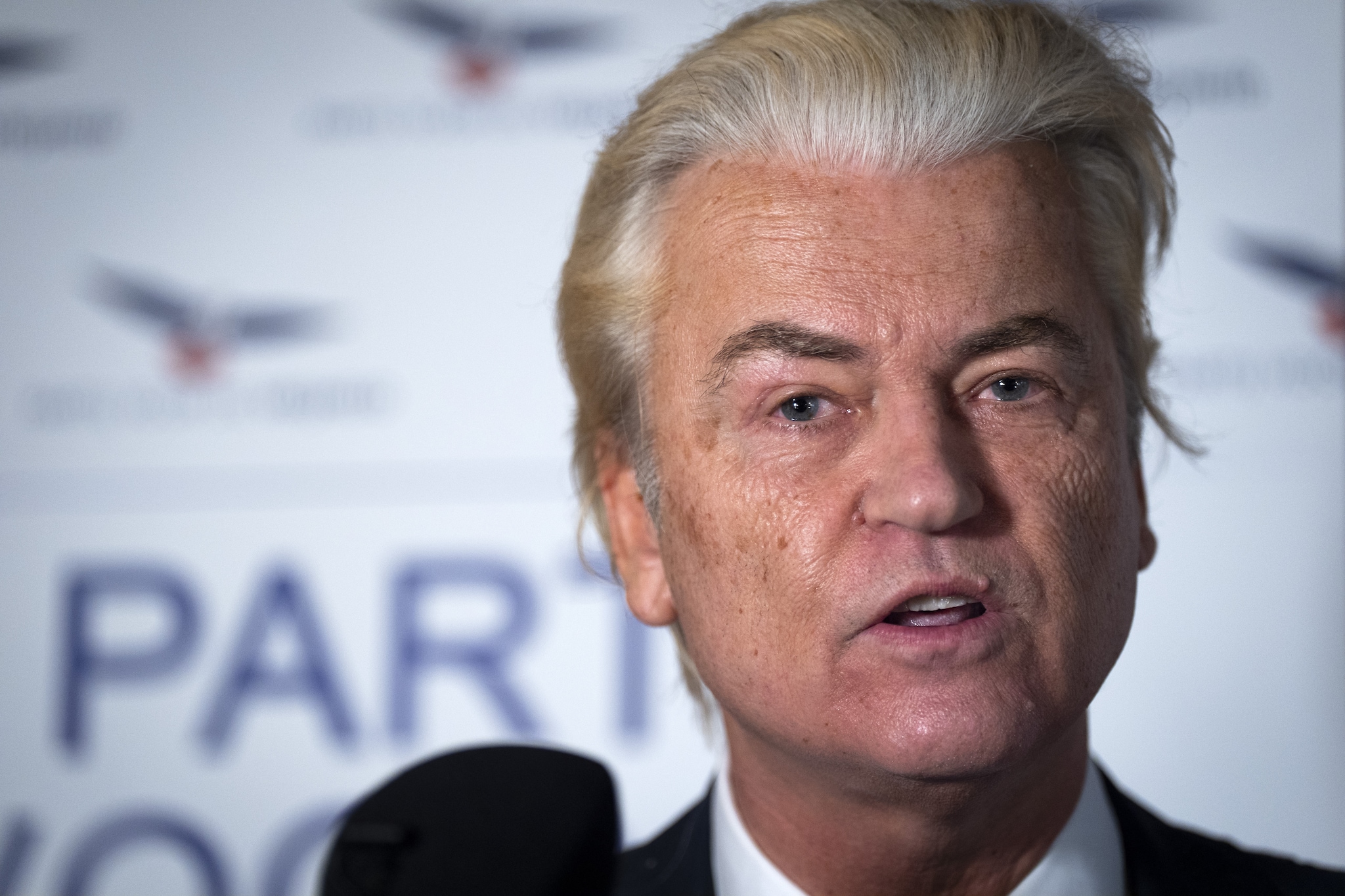 Geert Wilders tijdens de aftrap van de campagne van de PVV voor de Tweede Kamerverkiezingen. Foto: ANP/Jeroen Jumelet. Geert Wilders tijdens de aftrap van de campagne van de PVV voor de Tweede Kamerverkiezingen. Foto: ANP/Jeroen Jumelet.