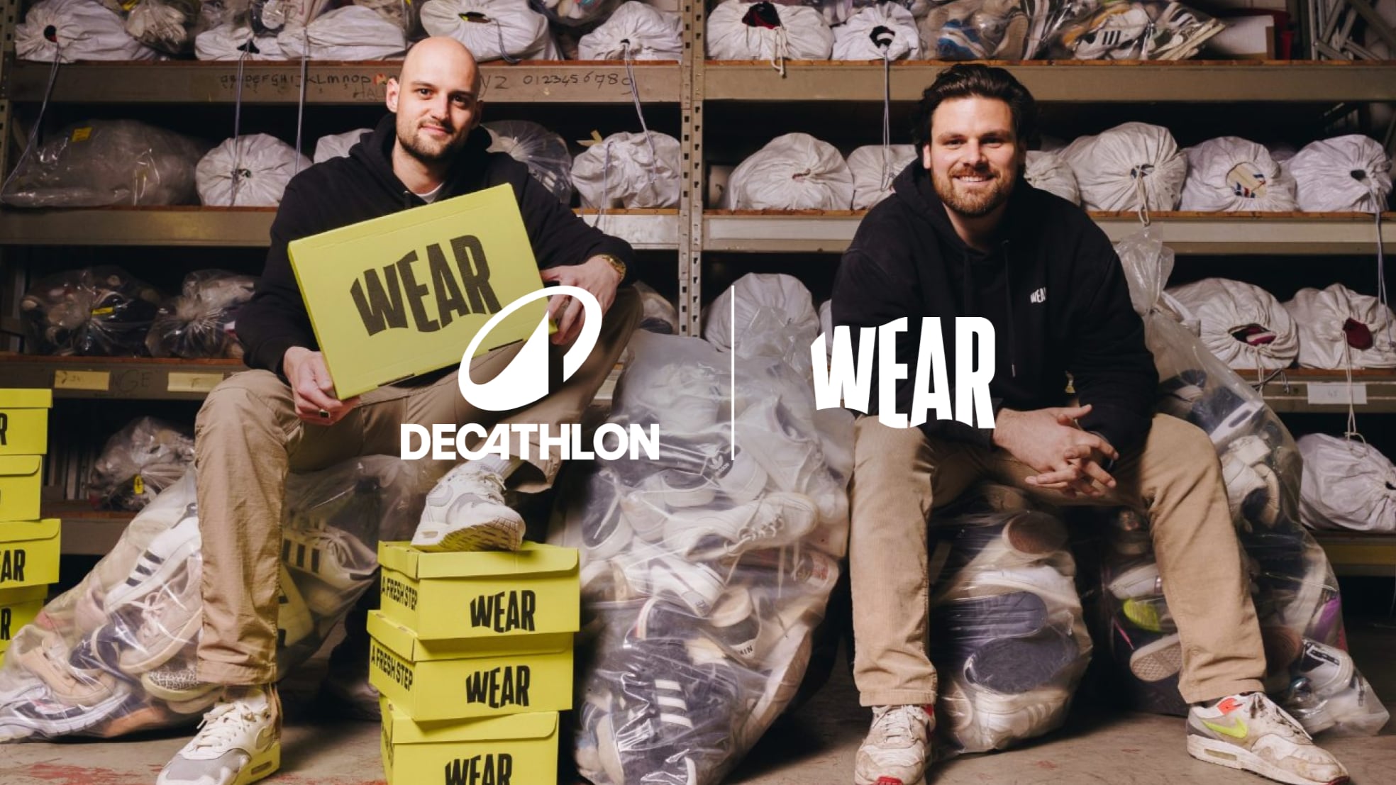Pim en Lorenzo gaan met WEAR naar Decathlon. Pim en Lorenzo gaan met WEAR naar Decathlon. Foto: WEAR