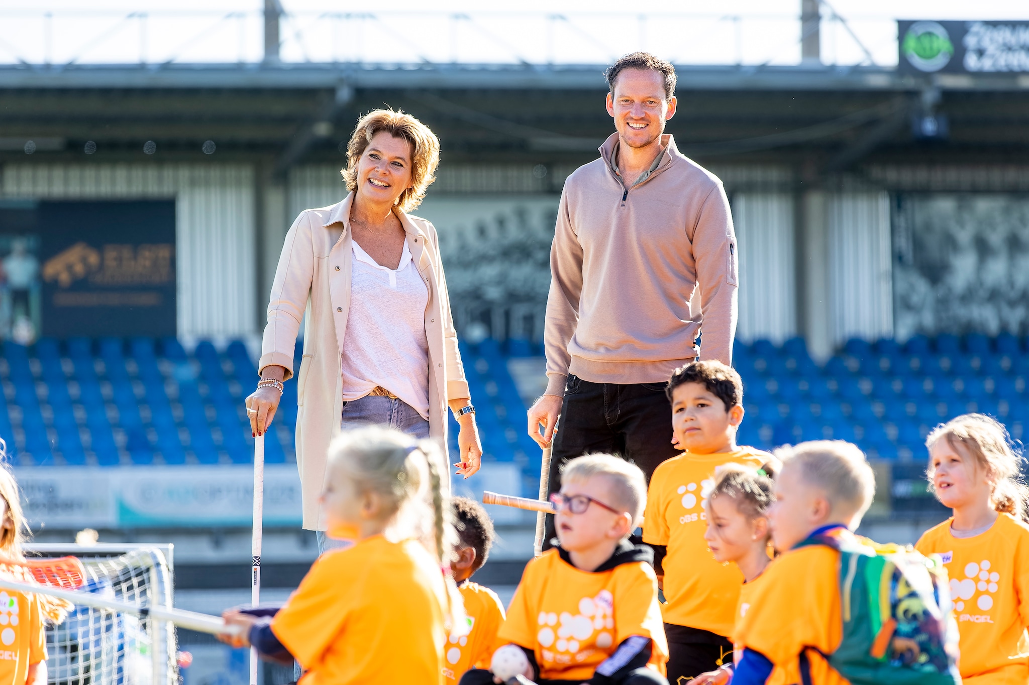 Emerence van Wingen (l) en Egbert Blok (r) in actie tijdens De Spelen in Roosendaal
 Emerence van Wingen (l) en Egbert Blok (r) in actie tijdens De Spelen in Roosendaal. Beeld: BrabantSport