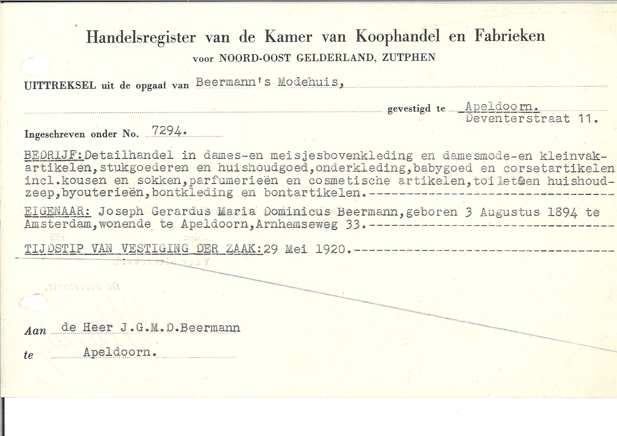 Archief Joop Beermann