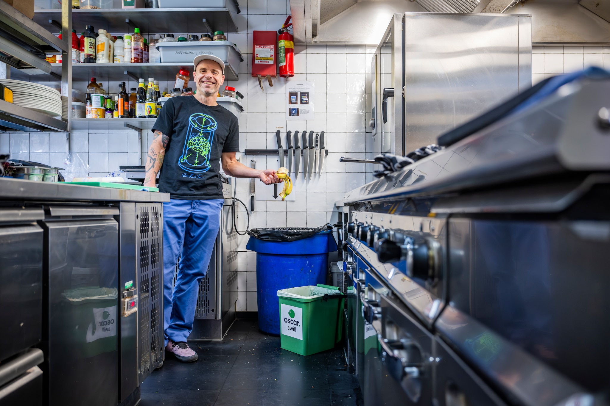Duurzaamheidsadviseur Inge Helder in gesprek met Marco Bijsterbos, horeca ondernemer van de Grote Markt Groep Duurzaamheidsadviseur Inge Helder in gesprek met Marco Bijsterbos, horeca ondernemer van de Grote Markt Groep. Fotograaf: Worcflow