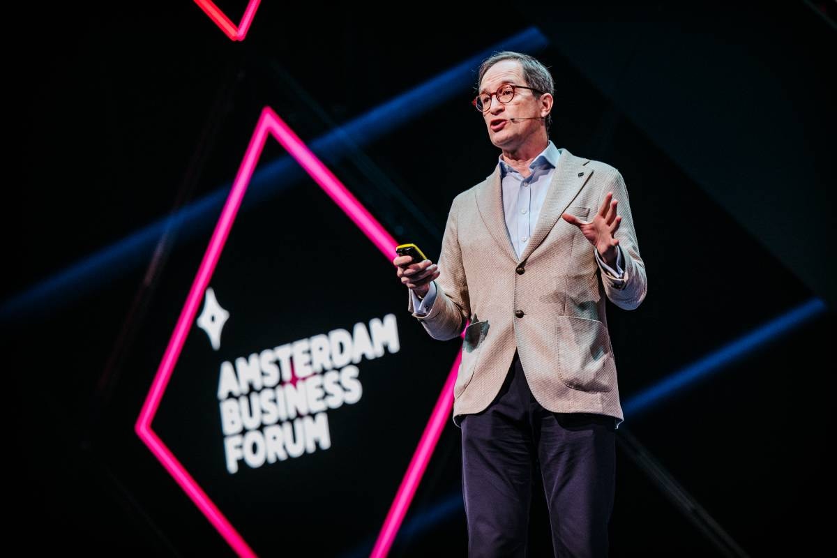 Peter Hinssen bij Amsterdam Business Forum 2025. Foto: Nathan Reinds Peter Hinssen bij Amsterdam Business Forum 2025. Foto: Nathan Reinds