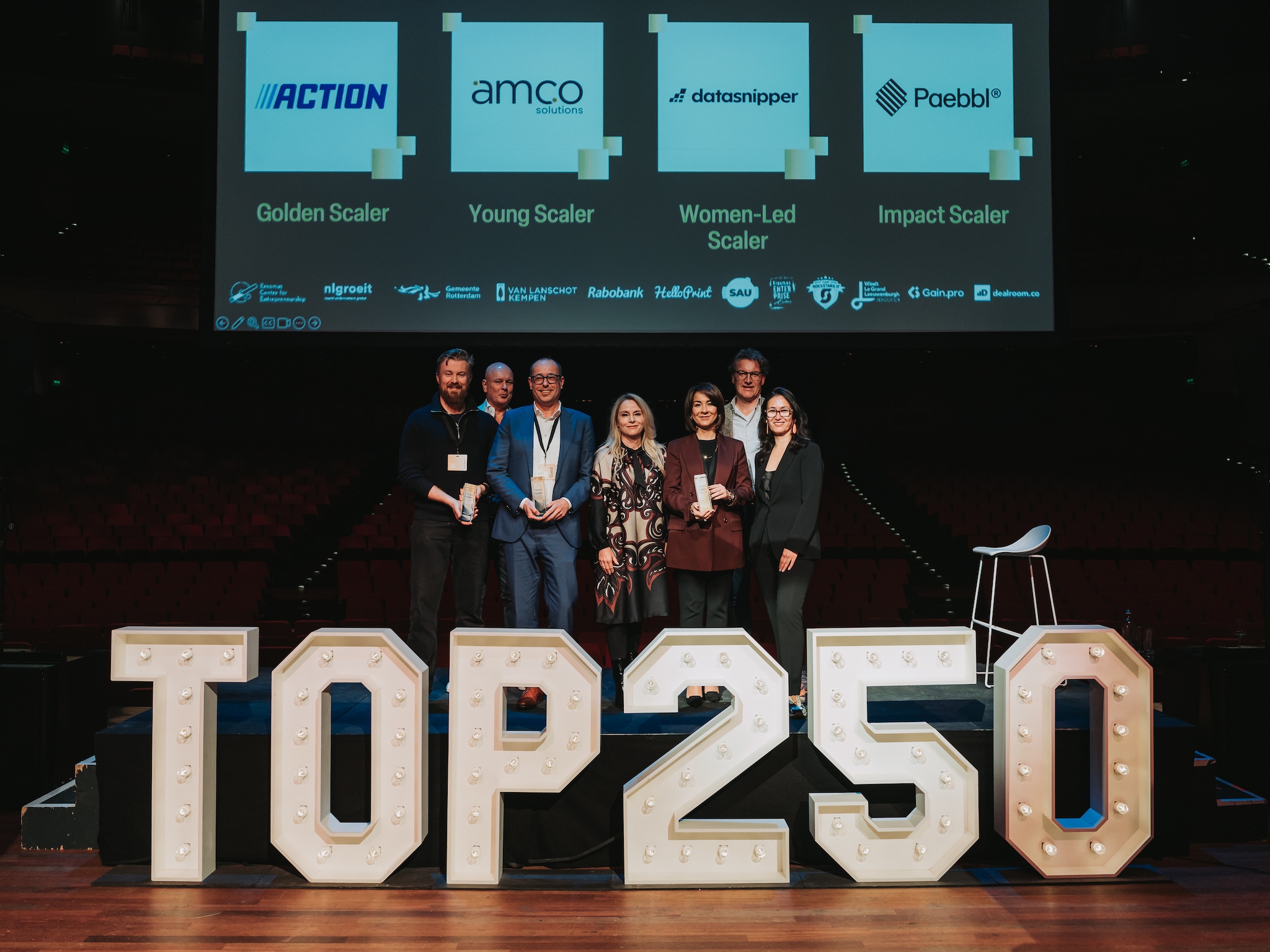 top 250 golden scaler award action erasmus centre for entrepreneurship nlgroeit