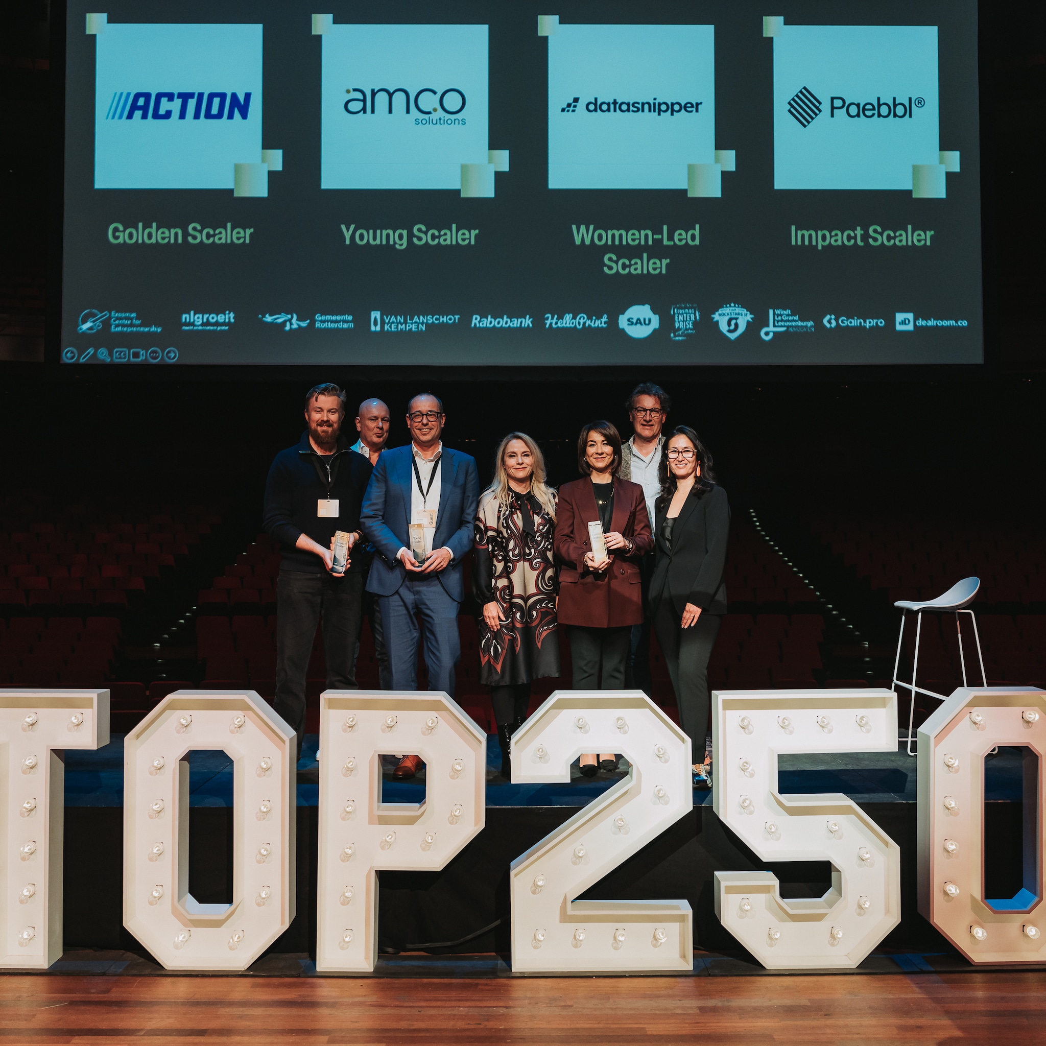 top 250 golden scaler award action erasmus centre for entrepreneurship nlgroeit
