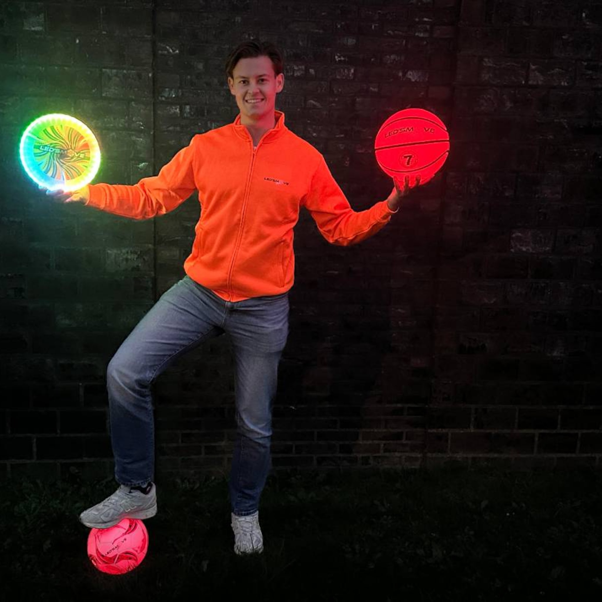 leds move bas lommen kinderen buitenspelen donker retail