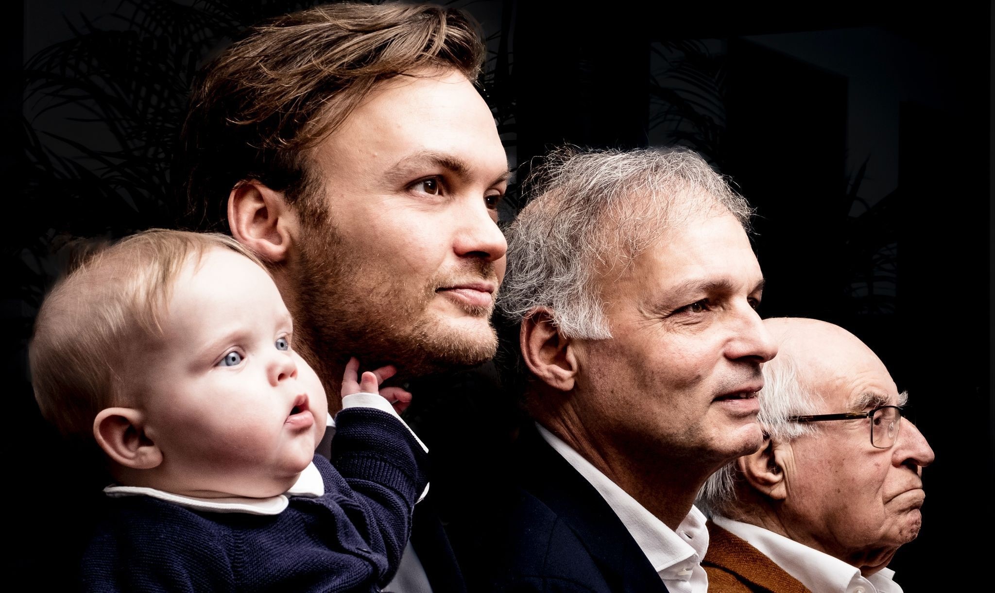 Vier generaties Zwartz, vlnr: Frederik, Roderik, Ronald en Herbert. Foto: Jip Lukkien Vier generaties Zwartz, vlnr: Frederik, Roderik, Ronald en Herbert. Foto: Jip Lukkien