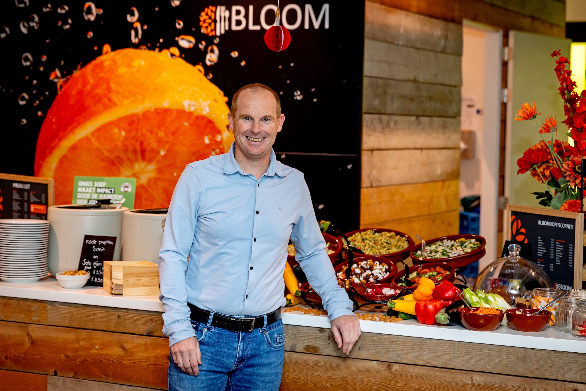 Ondernemer Marco Stappershoef met STAPFOODS  Ondernemer Marco Stappershoef met STAPFOODS . Foto: Bart Hoogveld