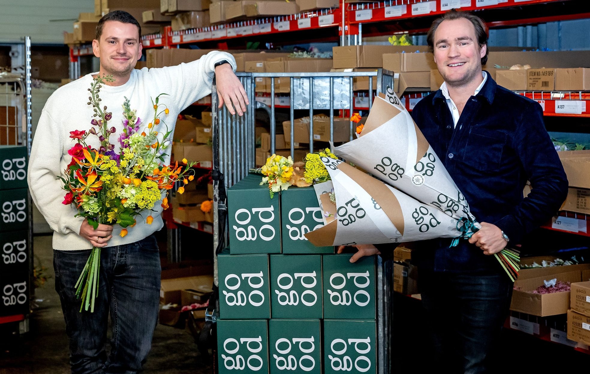 Dane ten Berge (rechts) en Job Smits, eigenaren van Blooming Good. Dane ten Berge (rechts) en Job Smits, eigenaren van Blooming Good. Foto: Bart Hoogveld