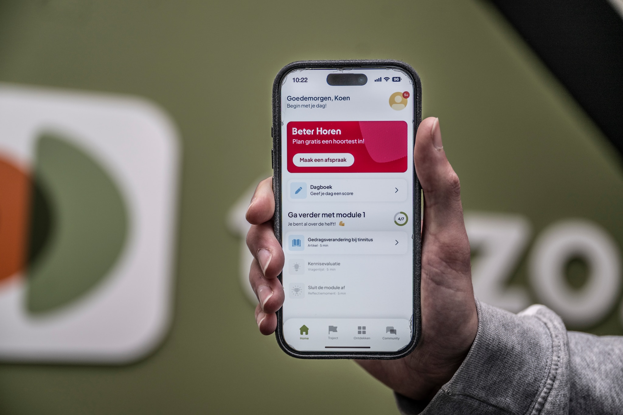 De app van Koen.  De app van Koen. Foto: Paul Rapp