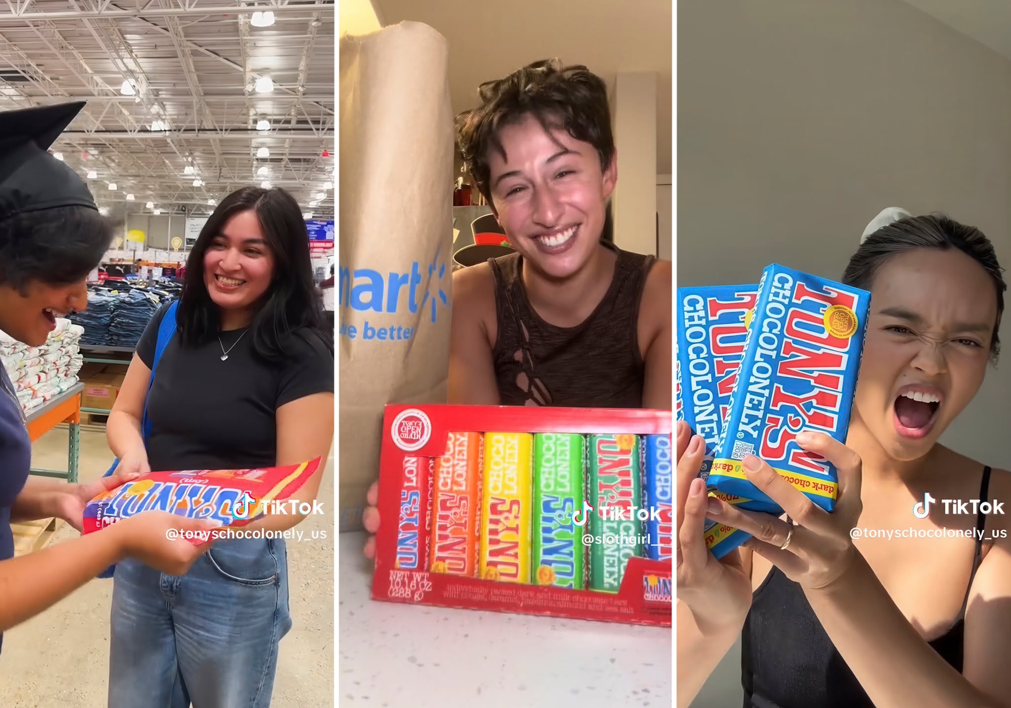 Tony Chocolonely is populair in de VS. Foto: TikTok Tony Chocolonely is populair in de VS. Foto: TikTok