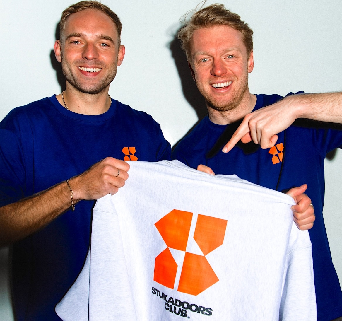 Oprichters en eigenaren van Stukadoorsclub Jelle Kies (r) en Hugo Kuijer. Oprichters en eigenaren van Stukadoorsclub Jelle Kies (r) en Hugo Kuijer. Foto: Siem Tijs