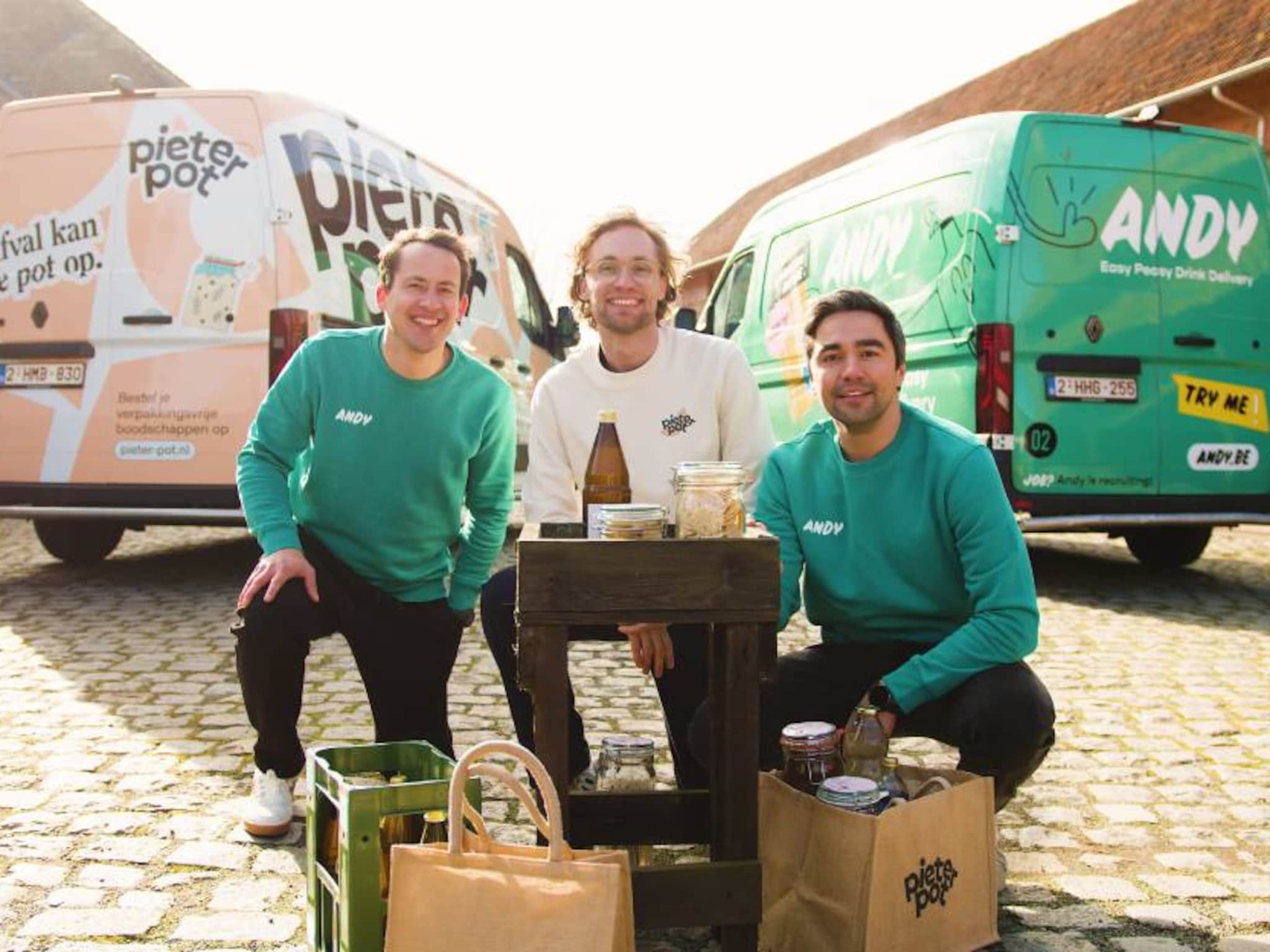 pieter pot andy drinks jouri schoemaker pieter jan wouters verpakkingsvrij