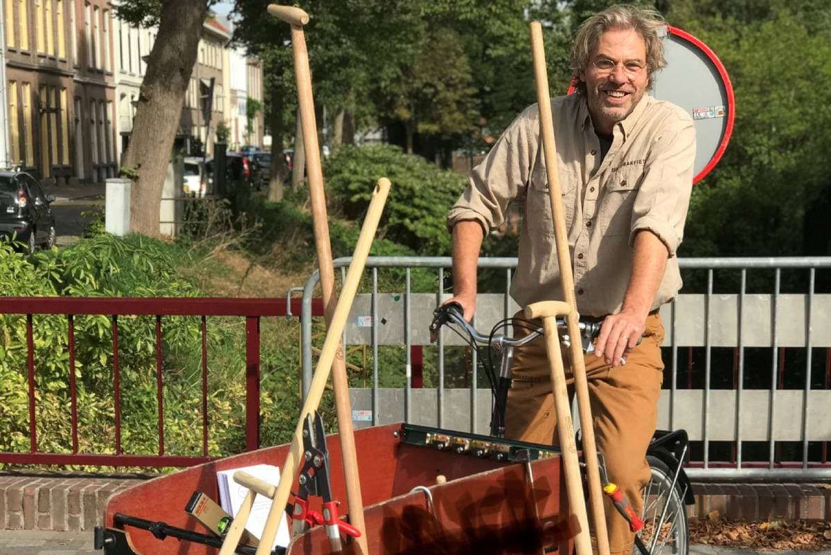 Martijn Ebbinge, oprichter De Klusbakfiets. Foto: eigen beeld  Martijn Ebbinge, oprichter De Klusbakfiets. Foto: eigen beeld