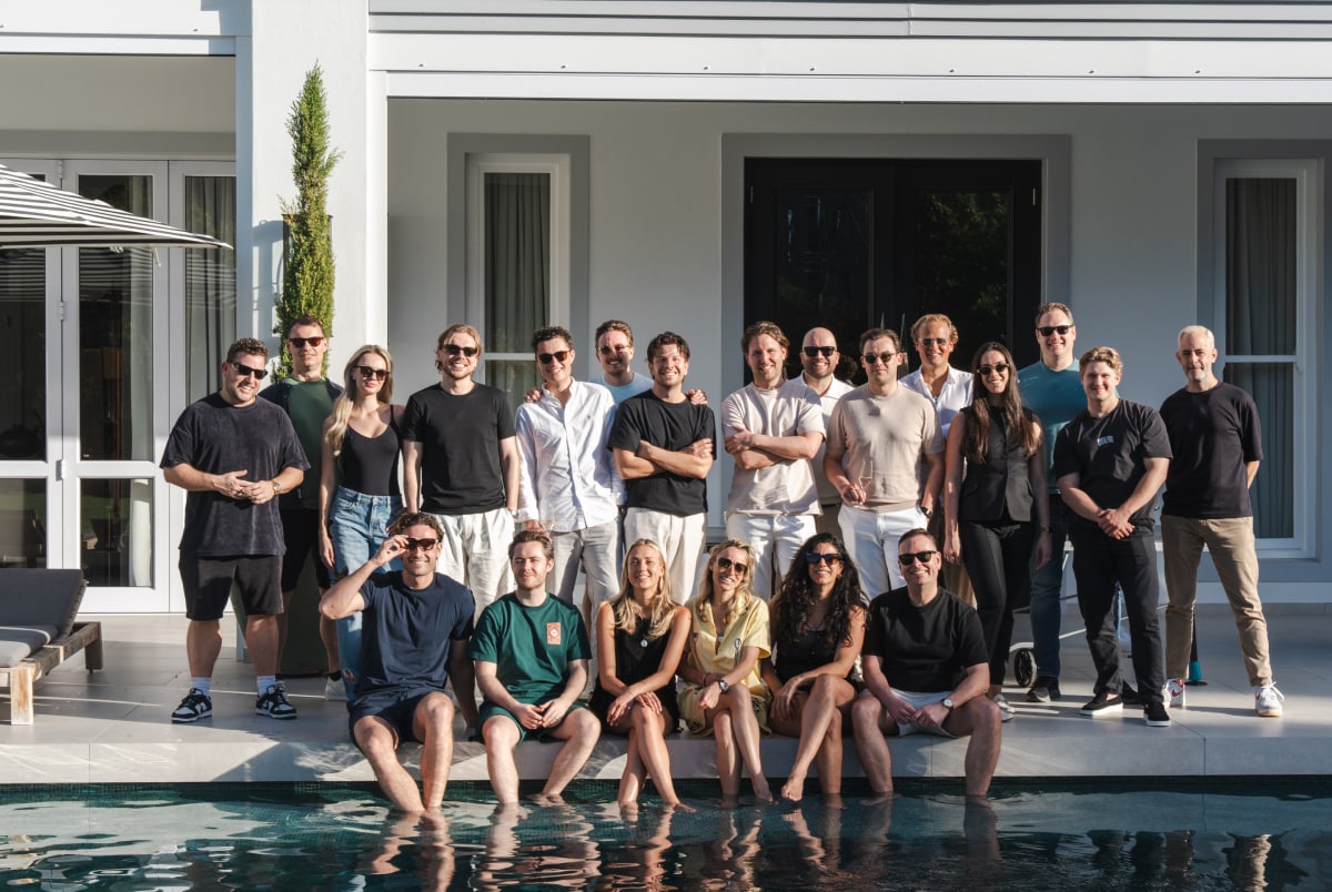 De deelnemers van House of Founders. De deelnemers van House of Founders, met onder anderen Joep Verbunt (midden, met beige shirt). Foto: eigen beeld.