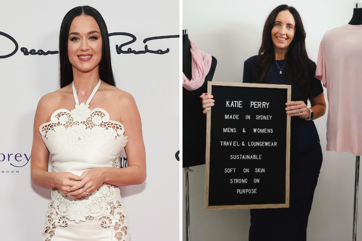 Modeontwerper Katie Perry en artiest Katy Perry. Foto: Instagram katieperry.designer en Shutterstock Modeontwerper Katie Perry en artiest Katy Perry. Foto: Instagram katieperry.designer en Shutterstock