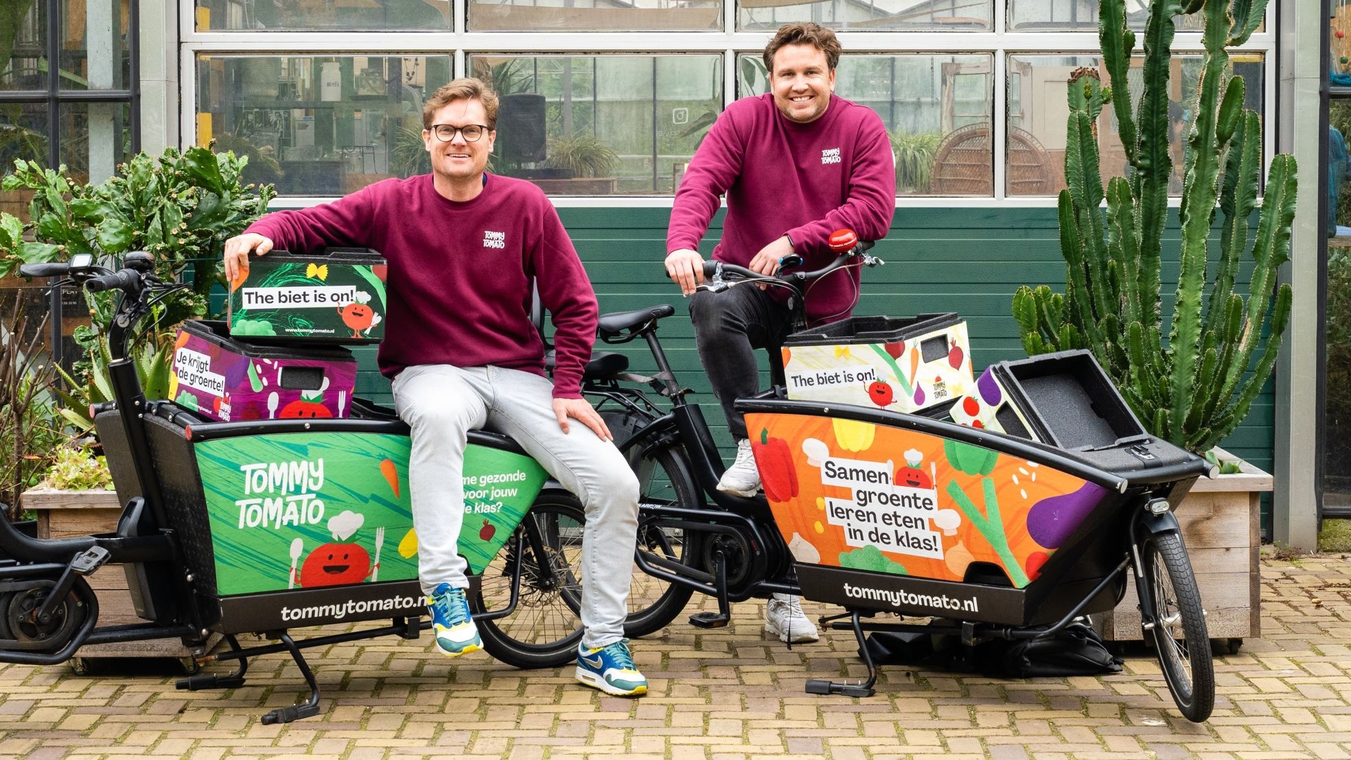 TommyTomato-oprichters Bas Turk (links) en Erik van der Plas.