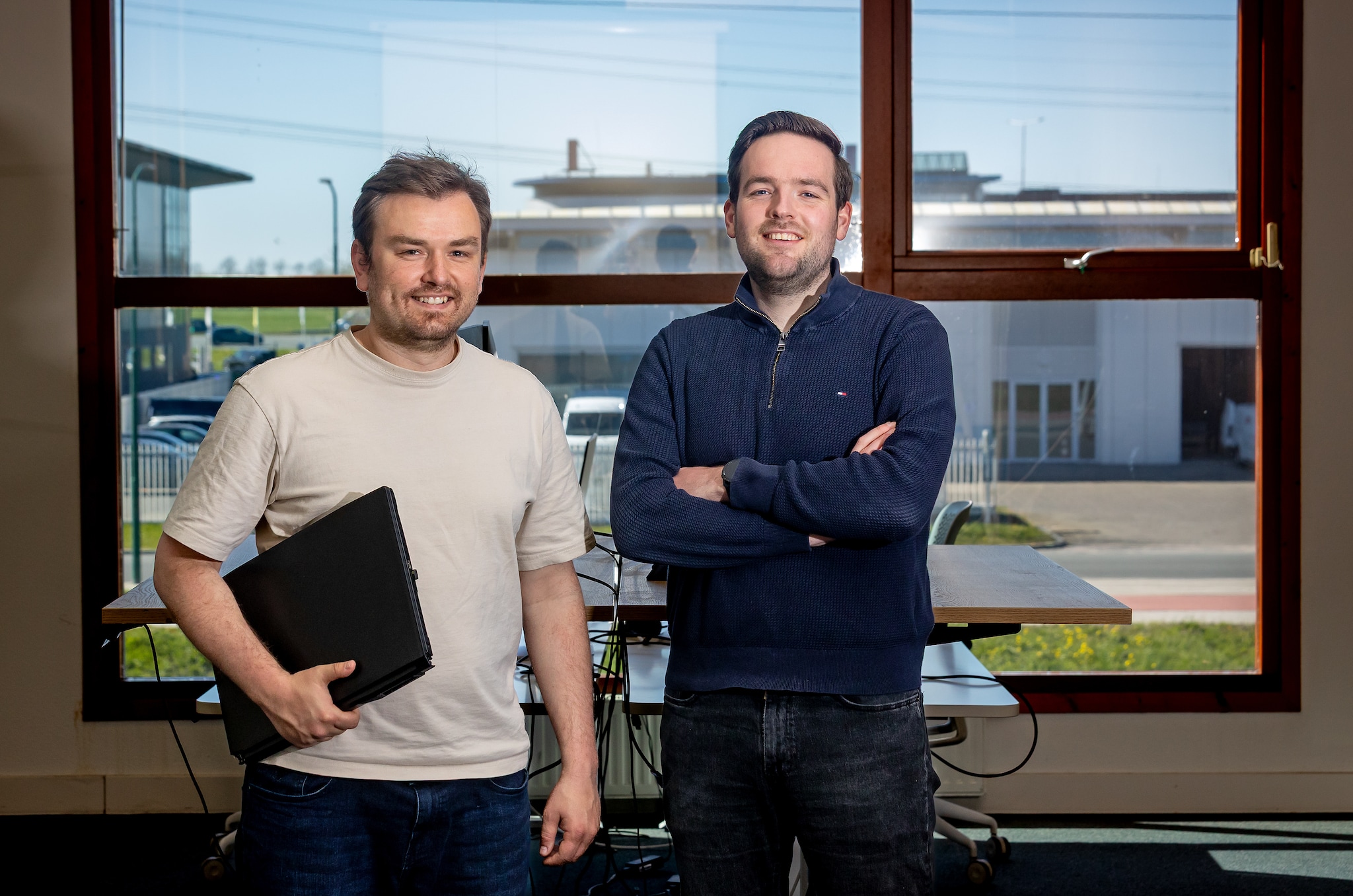 Portret van Peter Dragstra (L) en Boyd Belshof voor de Ondernemer. Foto Bart Hoogveld