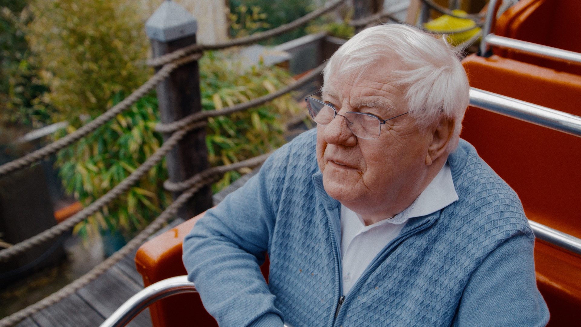 Hennie van der Most in zijn inmiddels failliete attractiepark in Rotterdam.