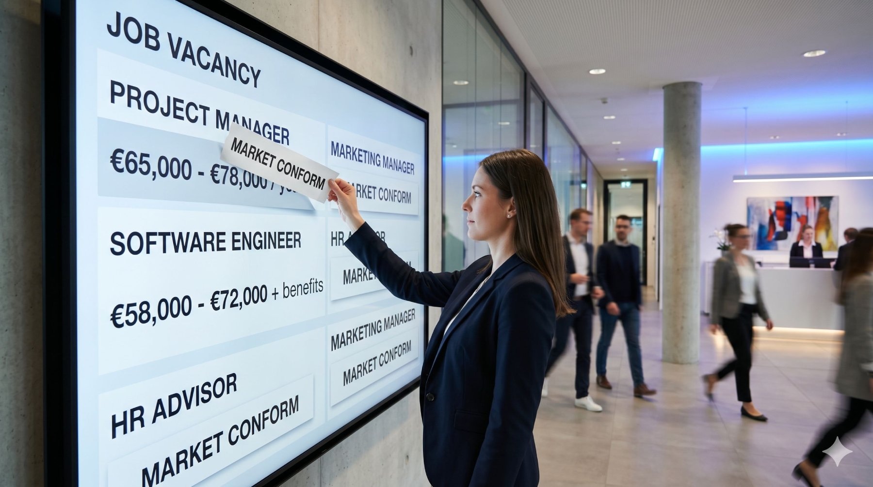 Werkgevers moeten kunnen laten zien waarop salarisverschillen zijn gebaseerd en ‘marktconform salaris’ in vacatures kan straks niet meer. Gemini/AI | Werkgevers moeten dan kunnen laten zien waarop salarisverschillen zijn gebaseerd en ‘marktconform salaris’ in vacatures kan straks niet meer.