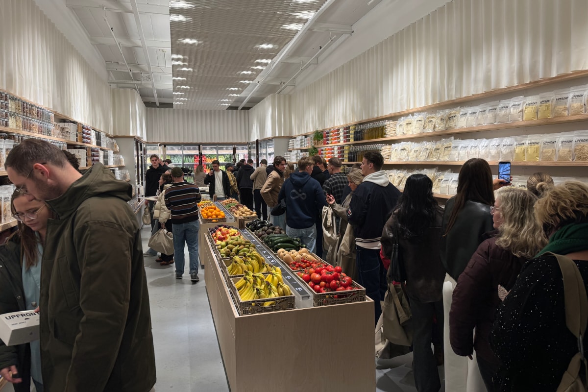 Upfront-supermarkt De Upfront-supermarkt tijdens het openingsweekend in december Foto: De Ondernemer