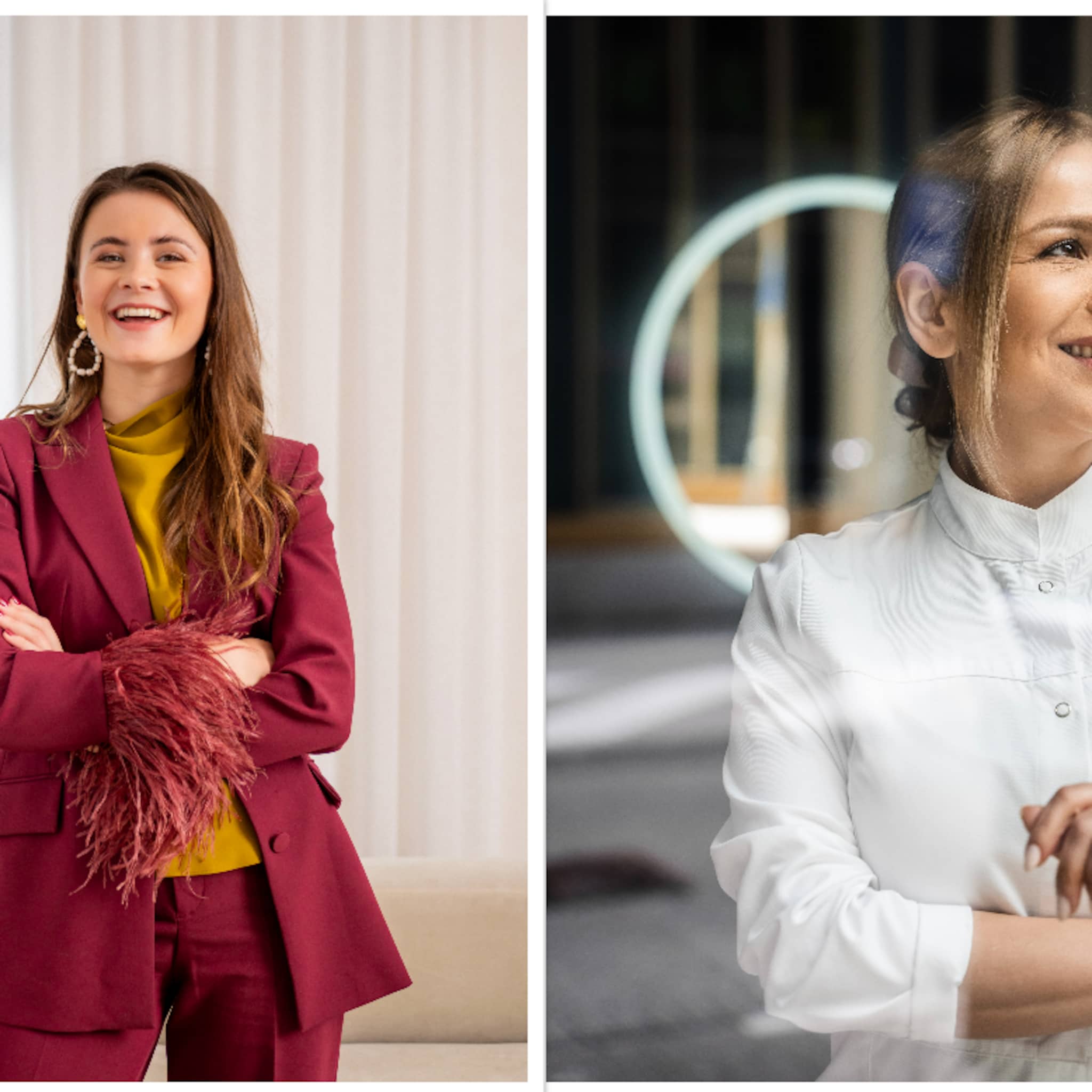 twee generaties martine 27 en nina 47 met elkaar in gesprek over ondernemen