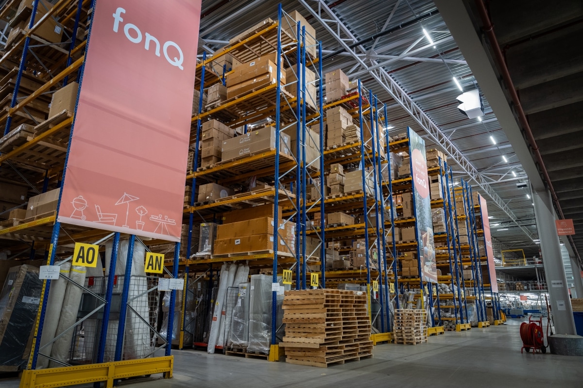 Het magazijn van fonQ. Foto: Jeroen Jumelet