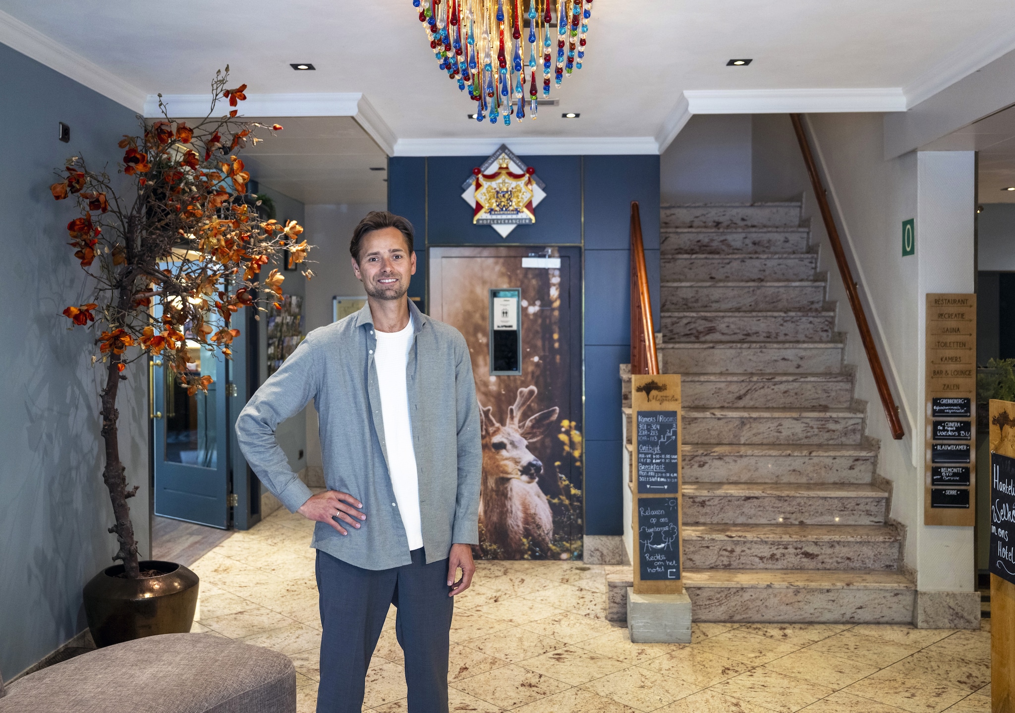 Jasper Stekelenburg eigenaar van 't Paviljoen Hotel Rhenen. Foto: Gerard Burgers