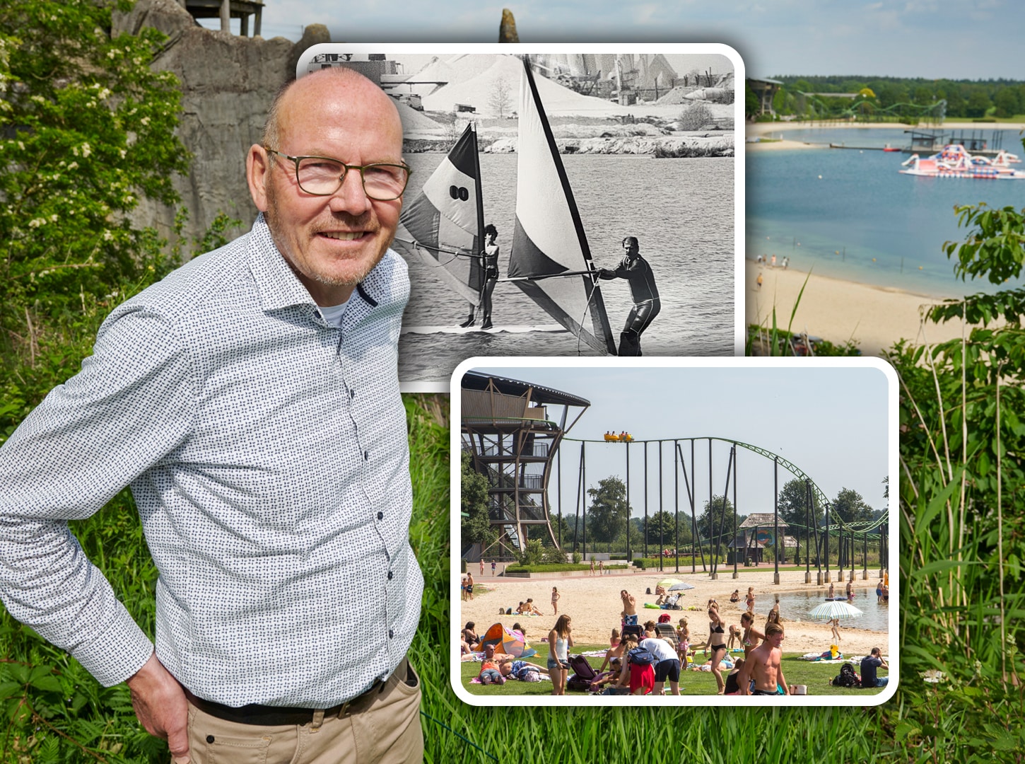 Directeur Ton Derks van BillyBird Hemelrijk bovenop de klimberg Hemelaya.