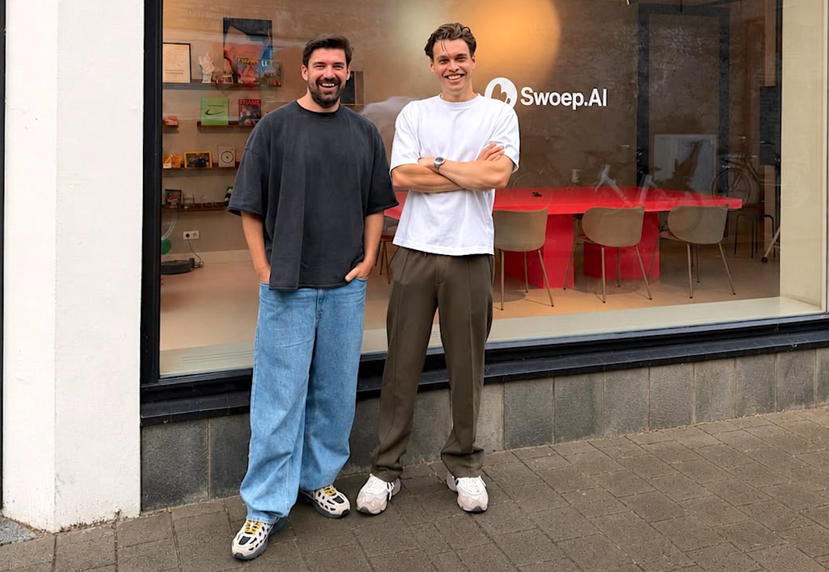 Achter Swoep.ai staan twee totaal verschillende ondernemers: netwerker Jeroen Lambooij en techneut Maris van der Velden.