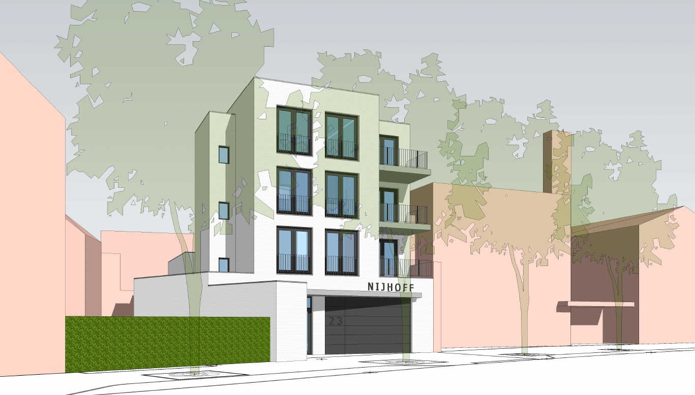 Een impressie van de nieuwe appartementen op het bedrijfspand van T. Nijhoff Schilders. Foto: Stijl LMA Architecten