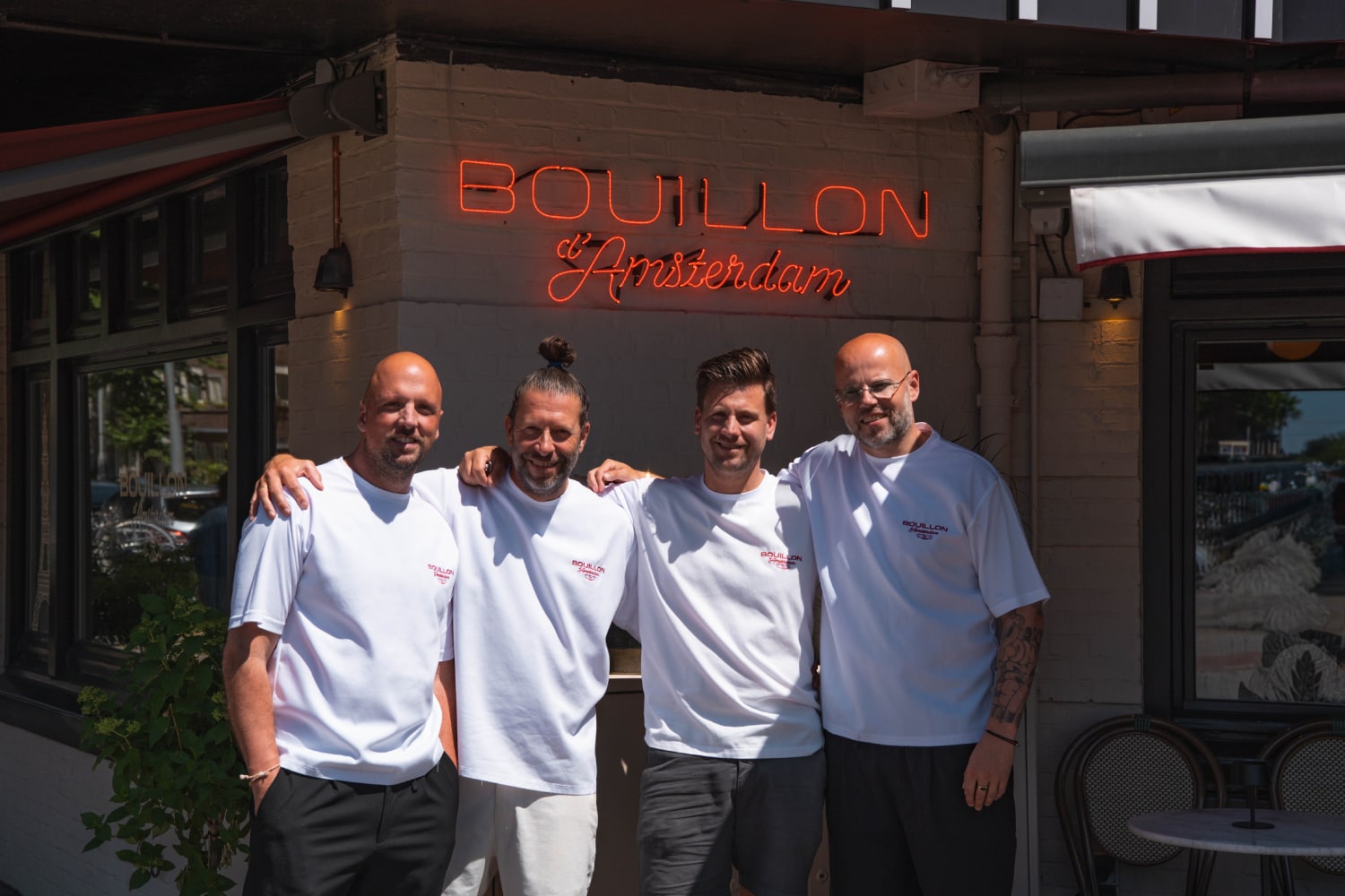 Nick, Michiel, Tom en Jasper van Bouillon d’Amsterdam.
