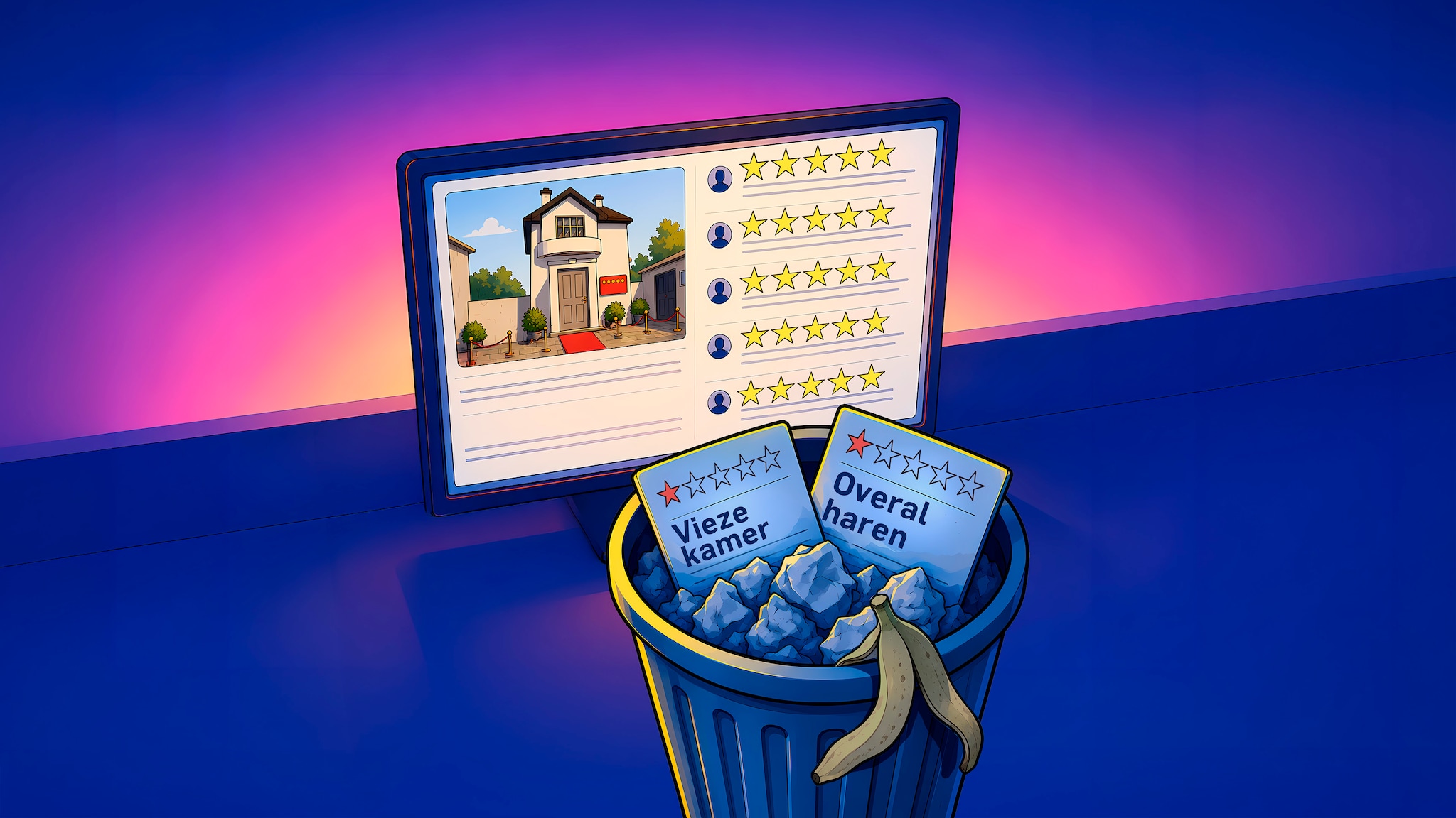 Reviews spelen voor platformen zoals Airbnb en Amazon een heel belangrijke rol.