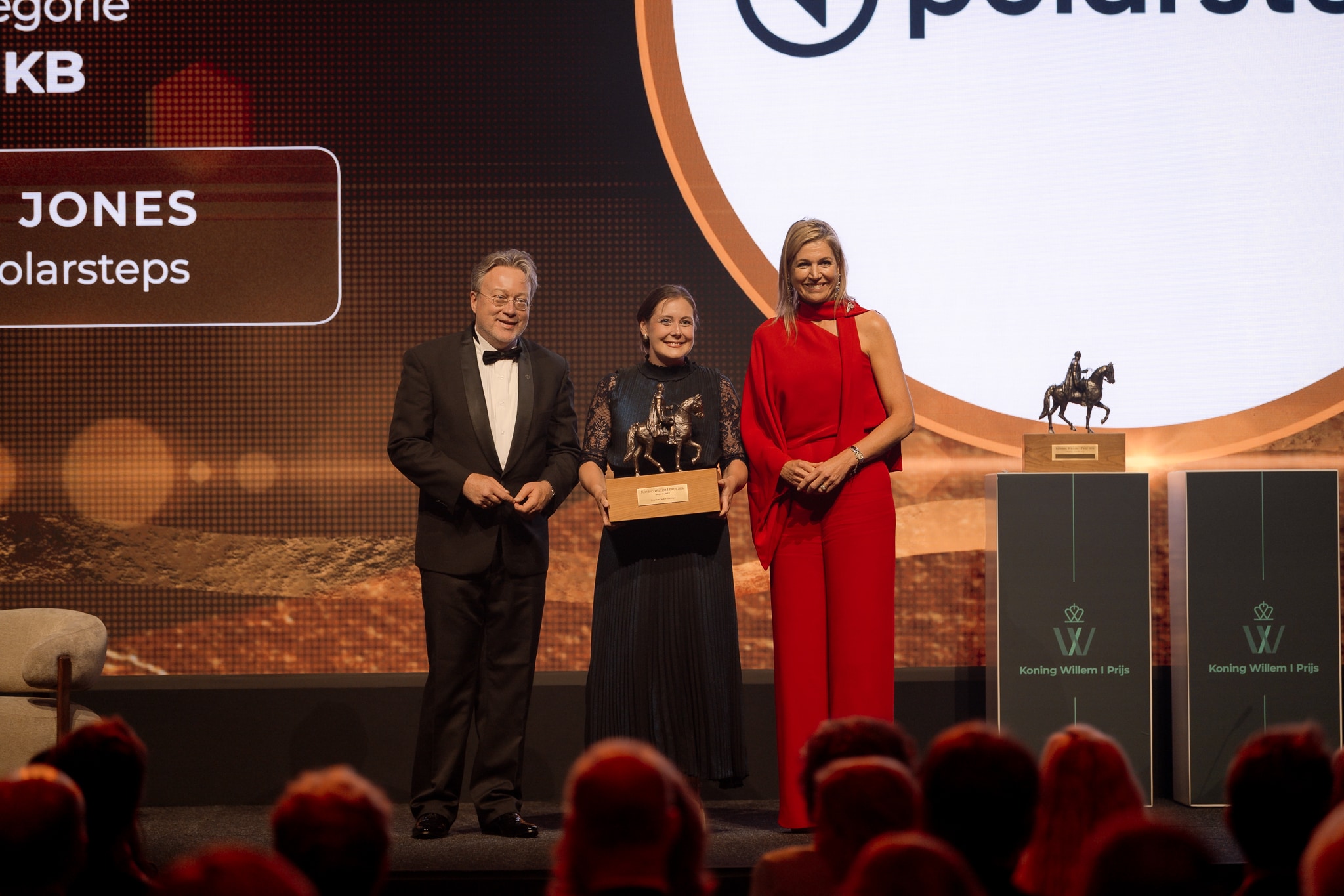 Polarsteps heeft de Koning Willem I Prijs 2026 gewonnen. Zij kregen deze prestigieuze bekroning uit handen van erevoorzitter Hare Majesteit Koningin Máxima en voorzitter en president van De Nederlandsche Bank, Olaf Sleijpen.