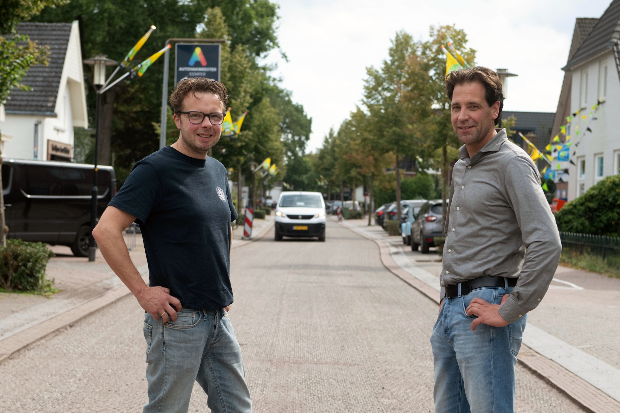 De ondernemers in de Dorpsstraat. Foto: Ruben Meijerink