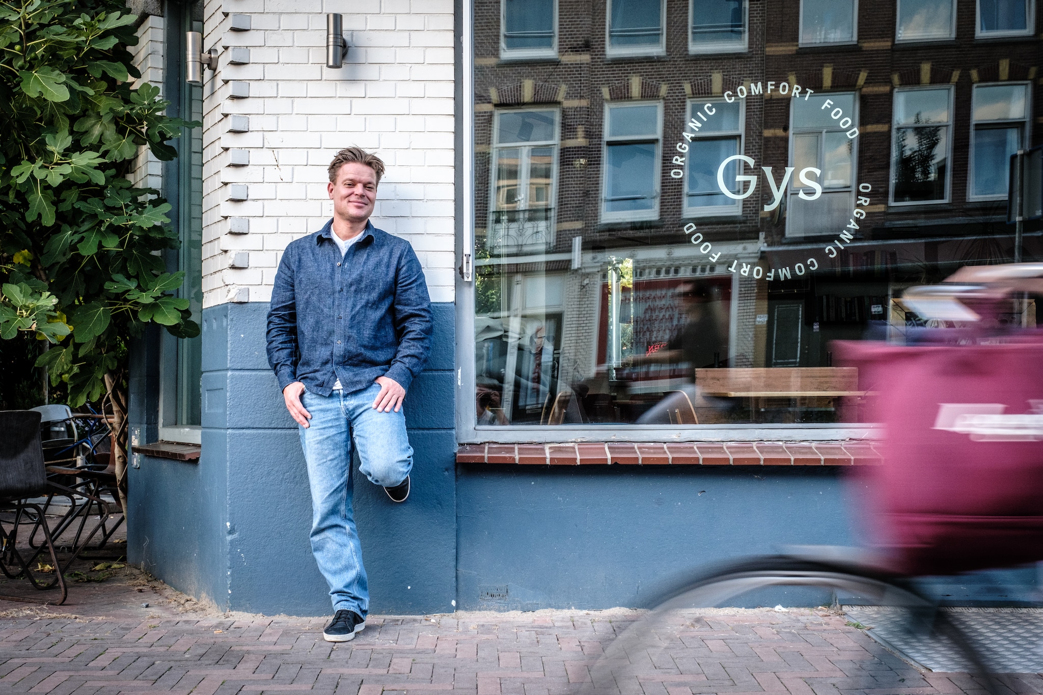 Gijs Werschkull voor zijn gesloten vestiging van GYS in Utrecht.