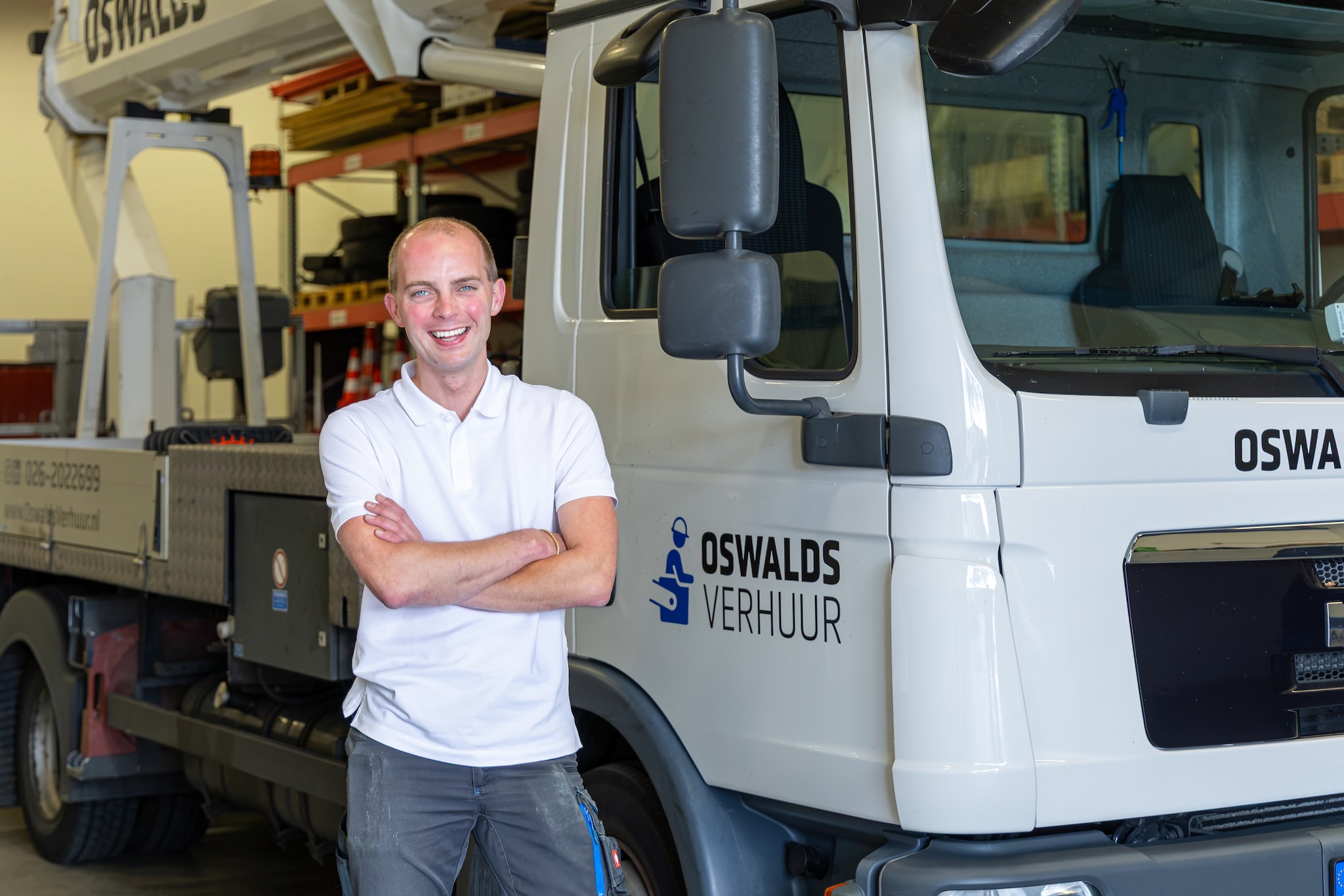 De heer Scheerder van Oswalds Verhuur.