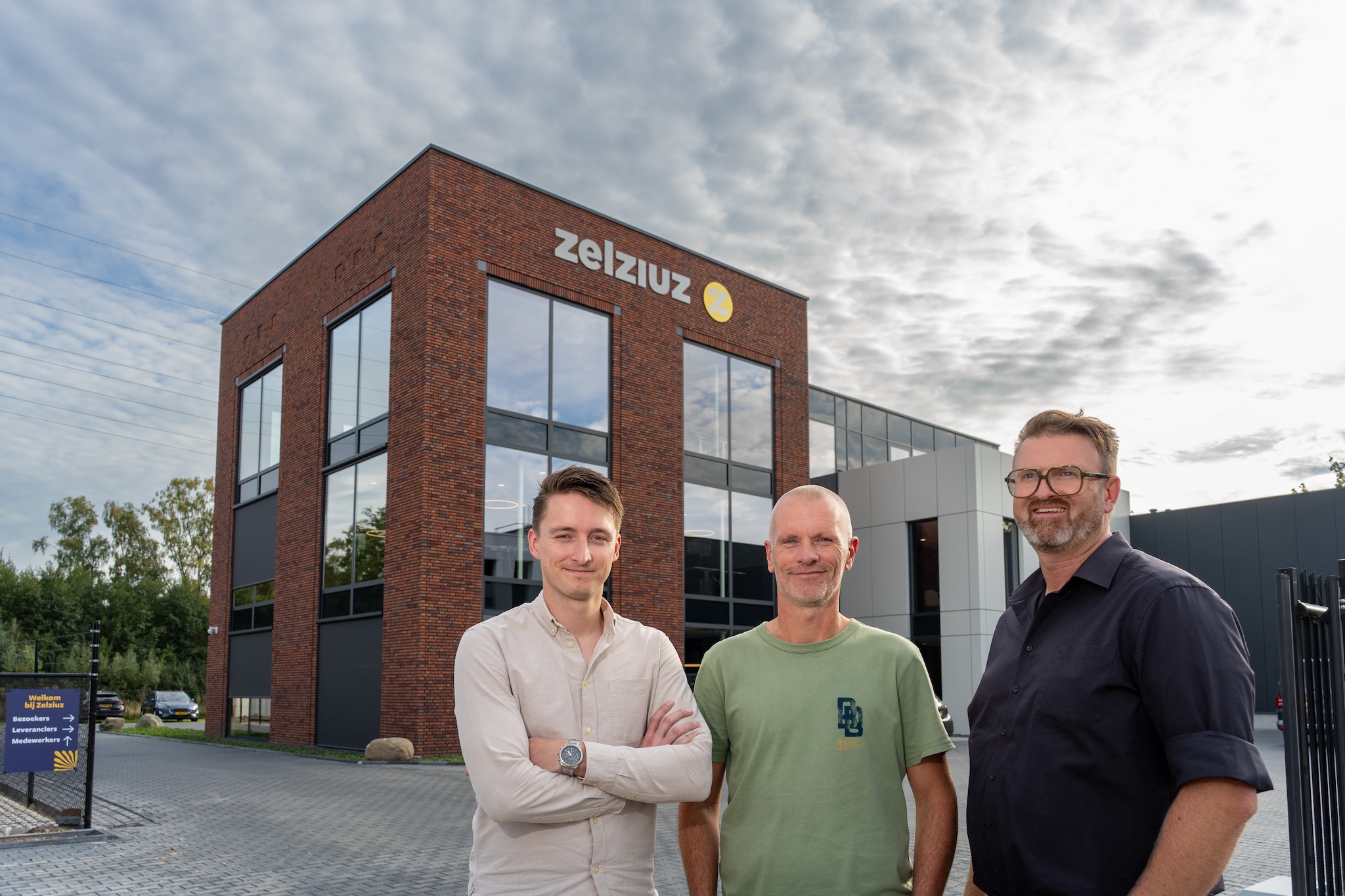 Jurgen Kleine Schaars, Johan Booster en Arno Oldenmenger van Zelziuz Groep uit Oldenzaal.