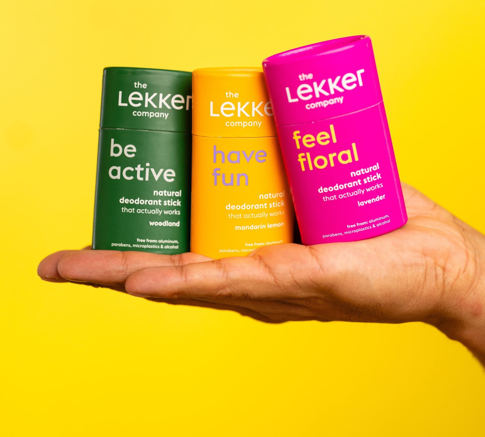 De deosticks van The Lekker Company. Foto: The Lekker Company