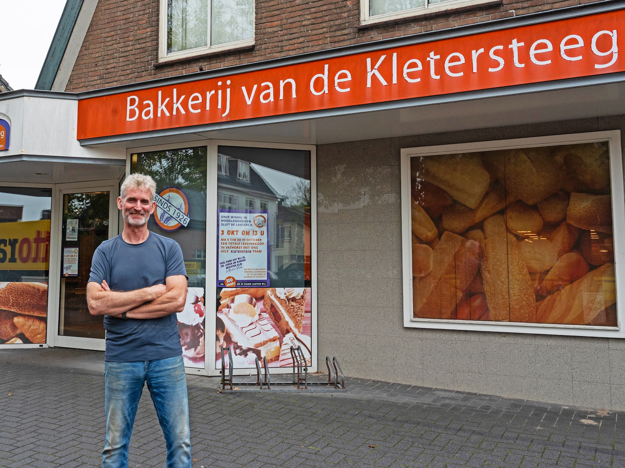 Bakker Wilfried van de Kletersteeg in Hooglanderveen is gestopt als bakker.