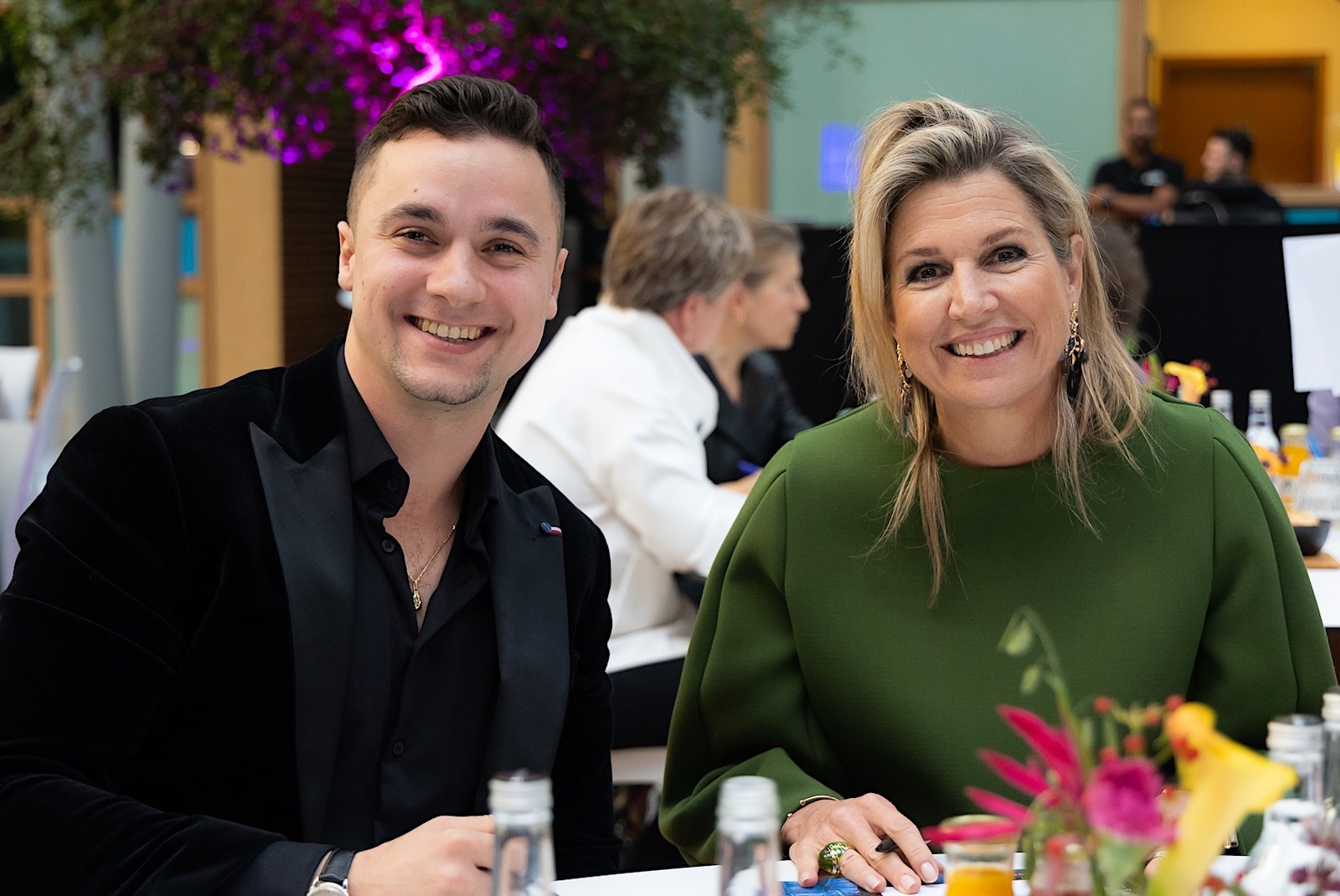 Jardo Stammeshaus, oprichter van Liion Power, en koningin Máxima. Liion Power